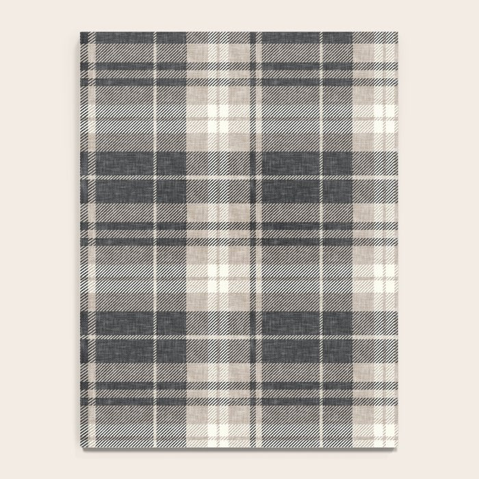 fall plaid - tan and charcoal Notebook Gallery Image 4