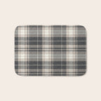 fall plaid - tan and charcoal Bath Mat Gallery Image 1