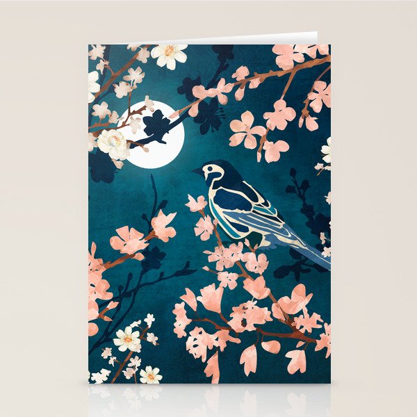 Midnight Blossom Stationery Card Gallery Image 2