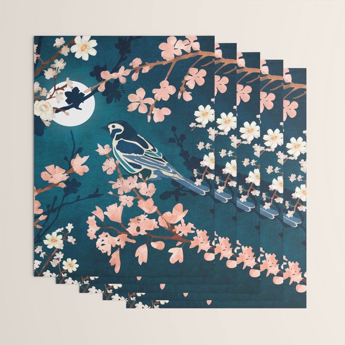 Midnight Blossom Wrapping Paper Gallery Image 3