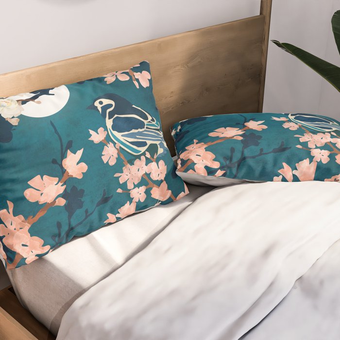 Midnight Blossom Pillow Sham Gallery Image 2