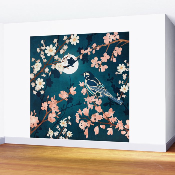Midnight Blossom Wall Mural Gallery Image 2