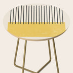 Yellow Lemon Square Stripes Mid Century Modern Minimalist Rothko Inspired Colourfield Stripes Side Table Gallery Image 2