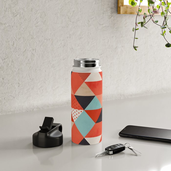 coral geometry Water Bottle Gallery Image 4