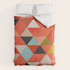 coral geometry Comforter Gallery Image 6