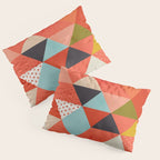 coral geometry Pillow Sham Gallery Image 3