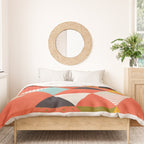 coral geometry Duvet Cover Gallery Image 3