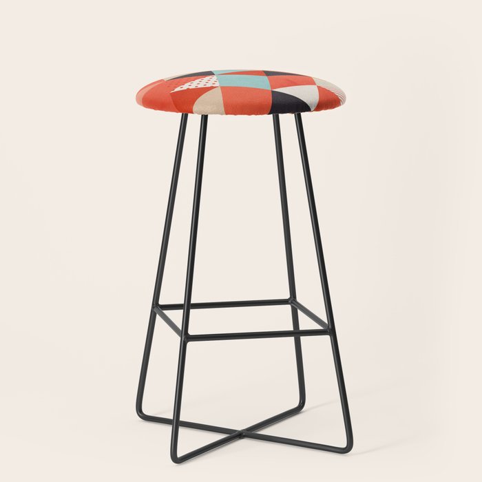 coral geometry Stool Gallery Image 1