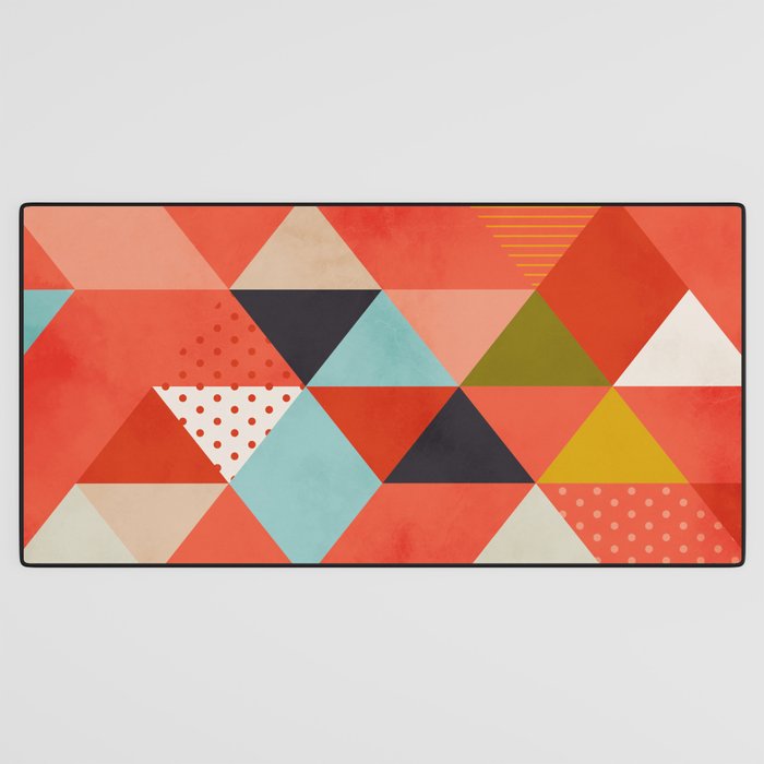 coral geometry Desk Mat Gallery Image 3