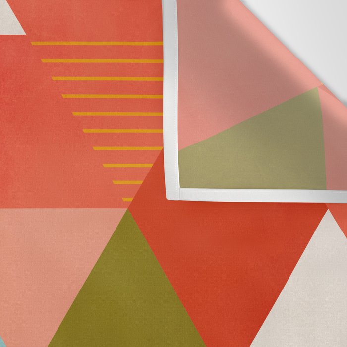 coral geometry Wall Tapestry Gallery Image 3