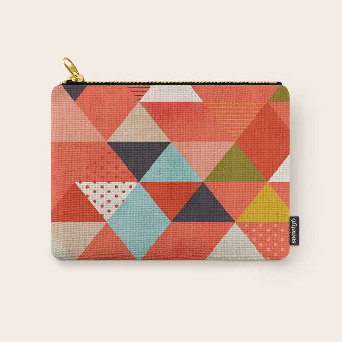 coral geometry Carry All Pouch Gallery Image 1