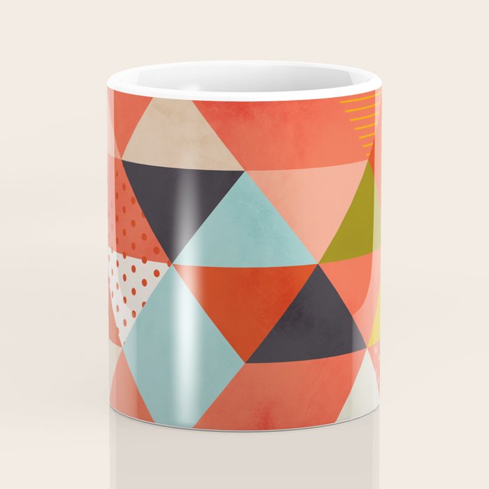 coral geometry Coffee Mug Gallery Image 4