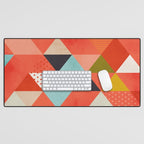coral geometry Desk Mat Gallery Image 1