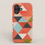 coral geometry iPhone Case Gallery Image 1