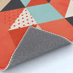 coral geometry Rug Gallery Image 4