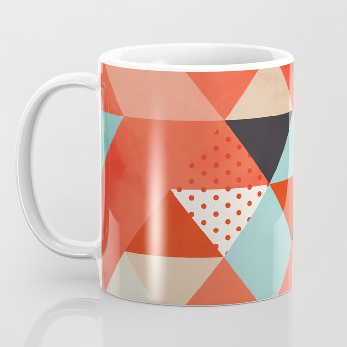 coral geometry Coffee Mug Gallery Image 3