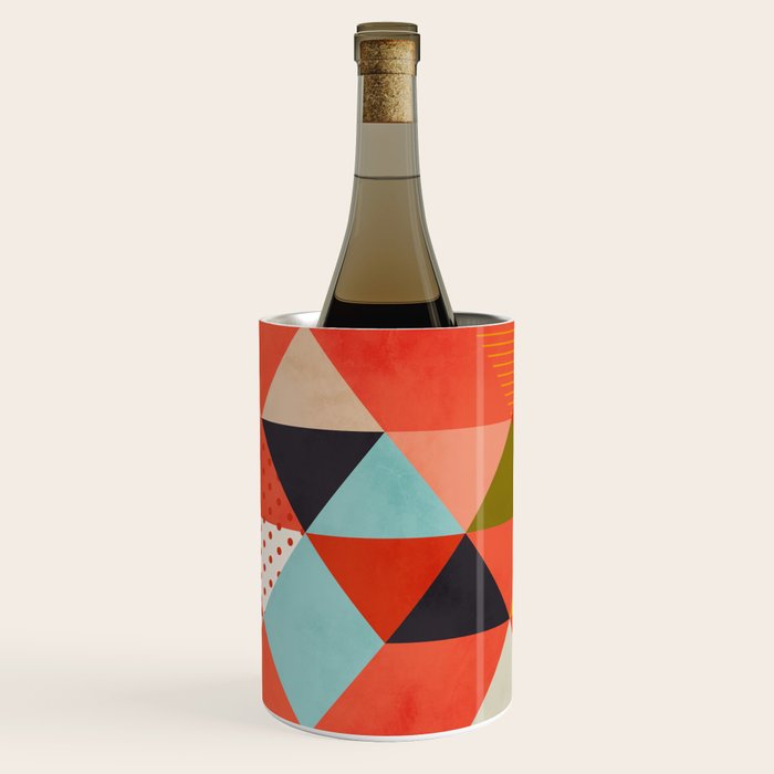 coral geometry Wine Chiller Gallery Image 1