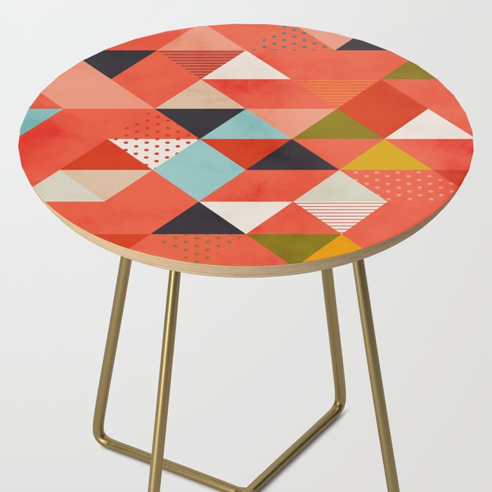 coral geometry Side Table Gallery Image 2