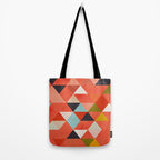 coral geometry Tote Bag Gallery Image 2