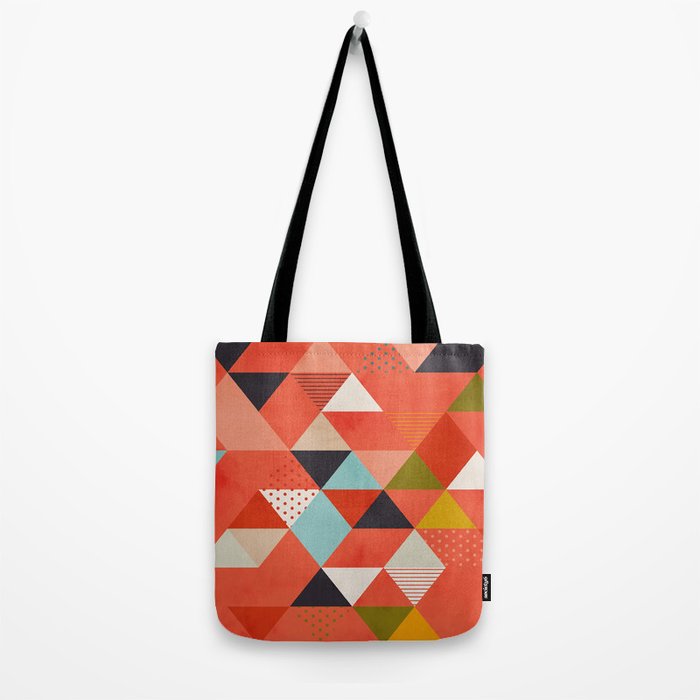 coral geometry Tote Bag Gallery Image 2