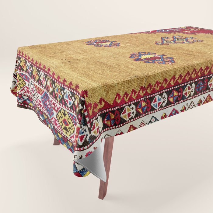 Kurdish East Anatolian Prayer Rug Print Tablecloth Gallery Image 1