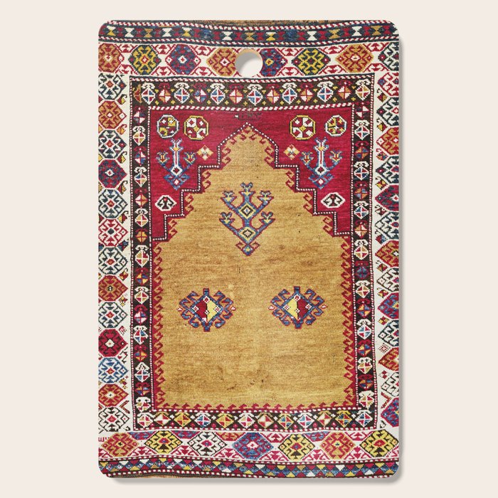Kurdish East Anatolian Prayer Rug Print Cutting Board Gallery Image 1