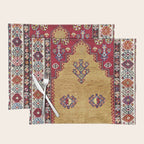 Kurdish East Anatolian Prayer Rug Print Placemat Gallery Image 1
