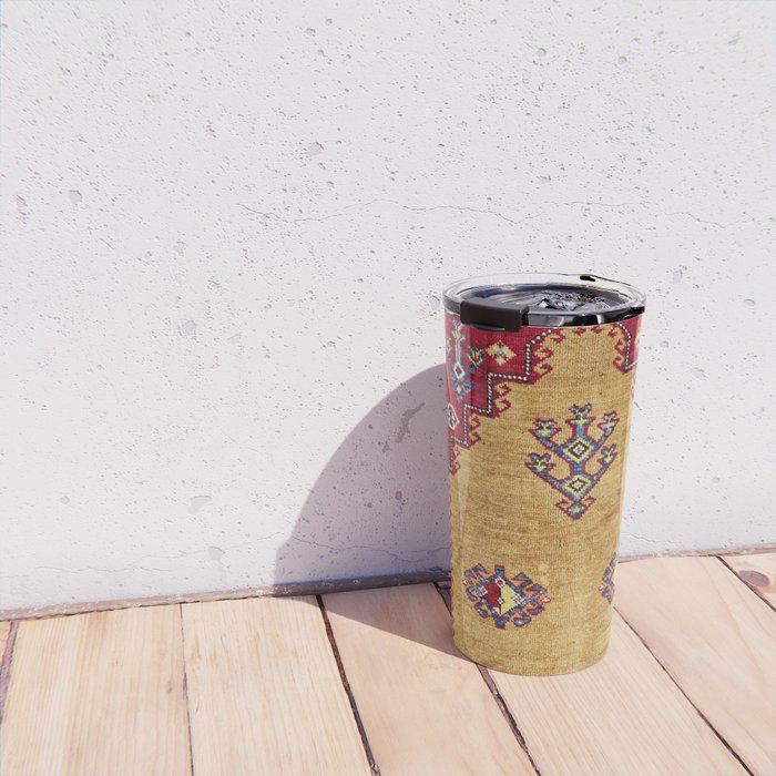 Kurdish East Anatolian Prayer Rug Print Travel Mug Gallery Image 4