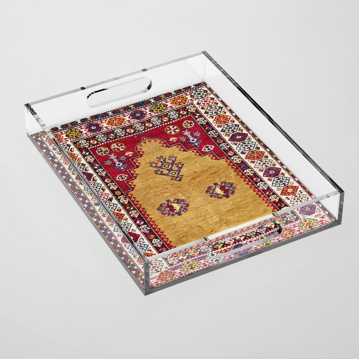 Kurdish East Anatolian Prayer Rug Print Acrylic Tray Gallery Image 1