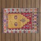 Kurdish East Anatolian Prayer Rug Print Outdoor Rug Gallery Image 1