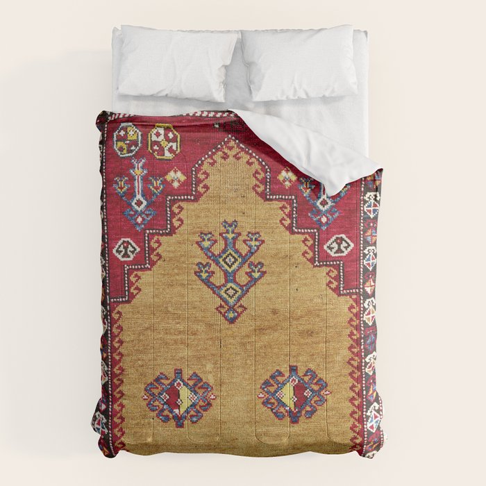 Kurdish East Anatolian Prayer Rug Print Comforter Gallery Image 6