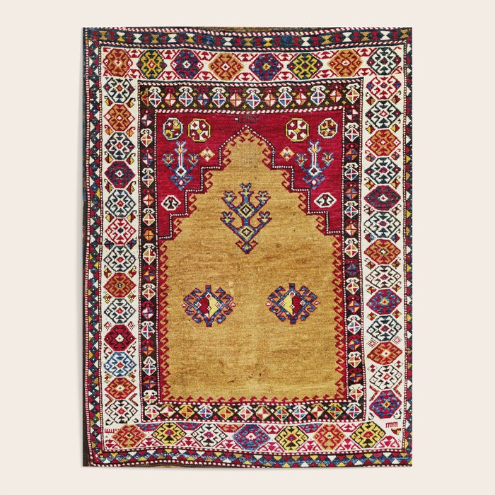 Kurdish East Anatolian Prayer Rug Print Poster Gallery Image 1