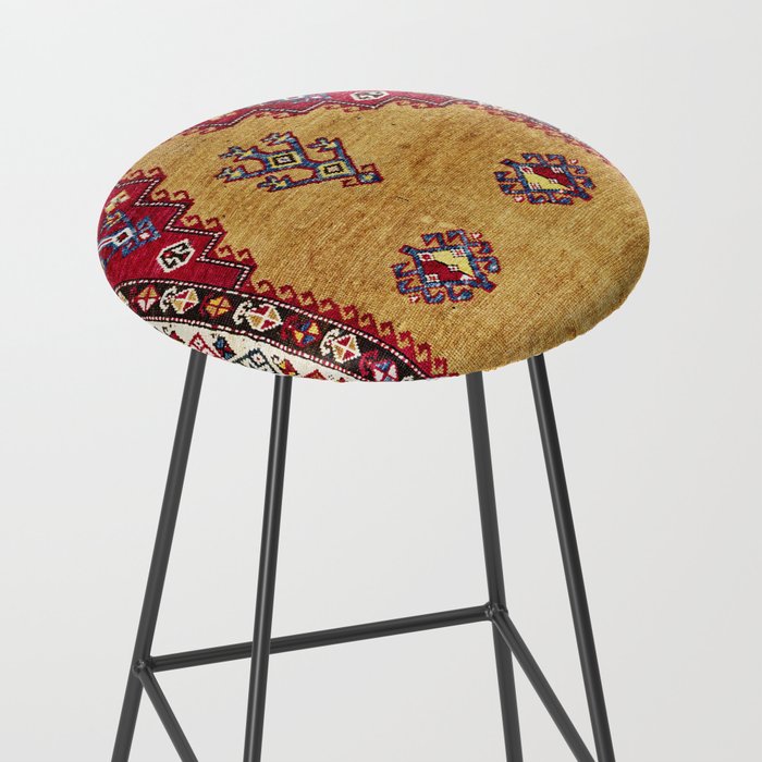 Kurdish East Anatolian Prayer Rug Print Stool Gallery Image 2