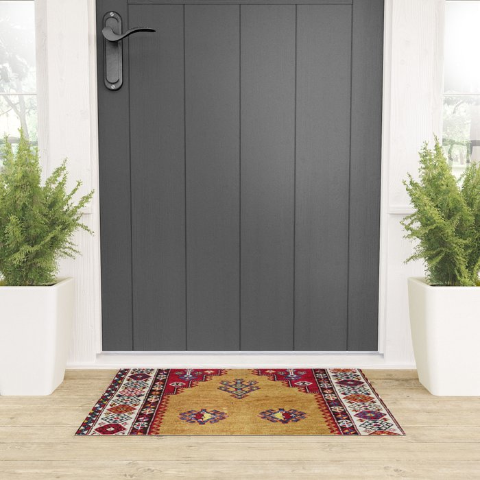 Kurdish East Anatolian Prayer Rug Print Welcome Mat Gallery Image 3