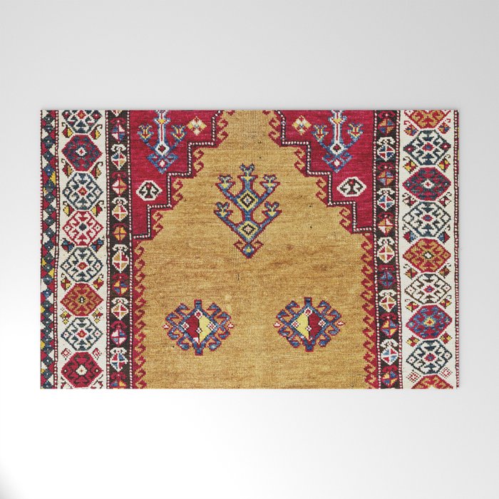 Kurdish East Anatolian Prayer Rug Print Welcome Mat Gallery Image 1