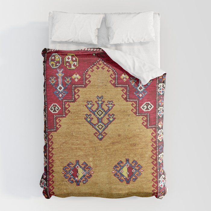 Kurdish East Anatolian Prayer Rug Print Duvet Cover Gallery Image 1