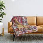 Kurdish East Anatolian Prayer Rug Print Throw Blanket Gallery Image 1
