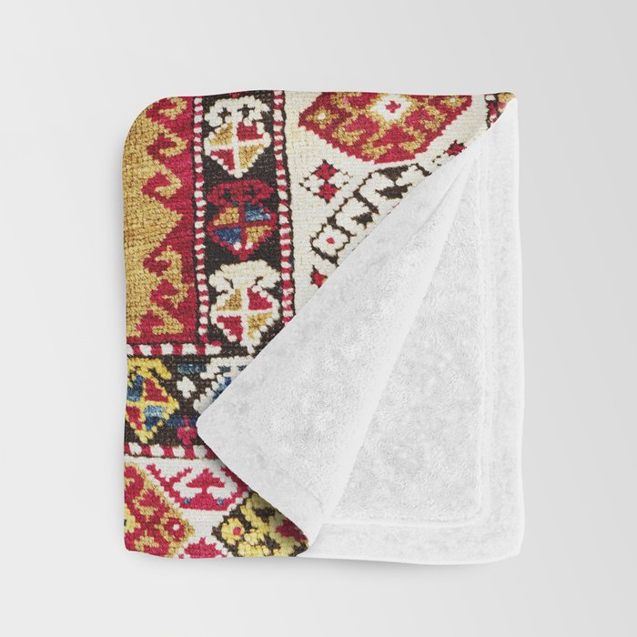 Kurdish East Anatolian Prayer Rug Print Throw Blanket Gallery Image 3
