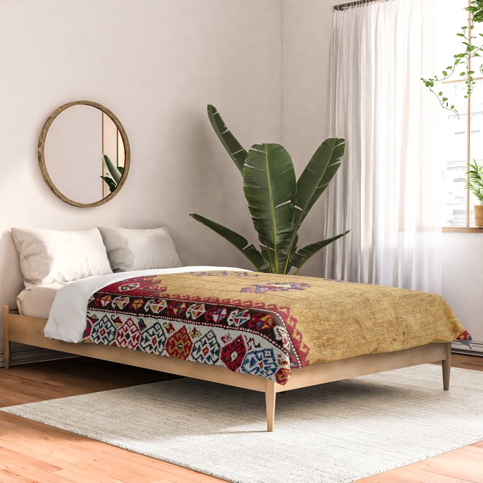 Kurdish East Anatolian Prayer Rug Print Comforter Gallery Image 2