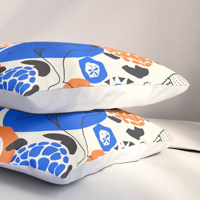 Ocean Love Whale Underwater Abstract Pattern #oceanlove #oceanpattern #oceanlife #savetheocean Pillow Sham Gallery Image 3