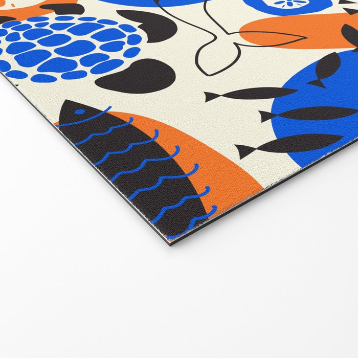 Ocean Love Whale Underwater Abstract Pattern #oceanlove #oceanpattern #oceanlife #savetheocean Welcome Mat Gallery Image 2