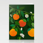 Oranges and Blossoms Botanical Illustration Stationery Card Gallery Image 2