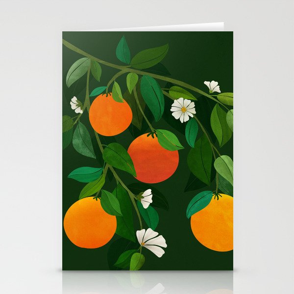 Oranges and Blossoms Botanical Illustration Stationery Card Gallery Image 2