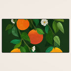 Oranges and Blossoms Botanical Illustration Desk Mat Gallery Image 3