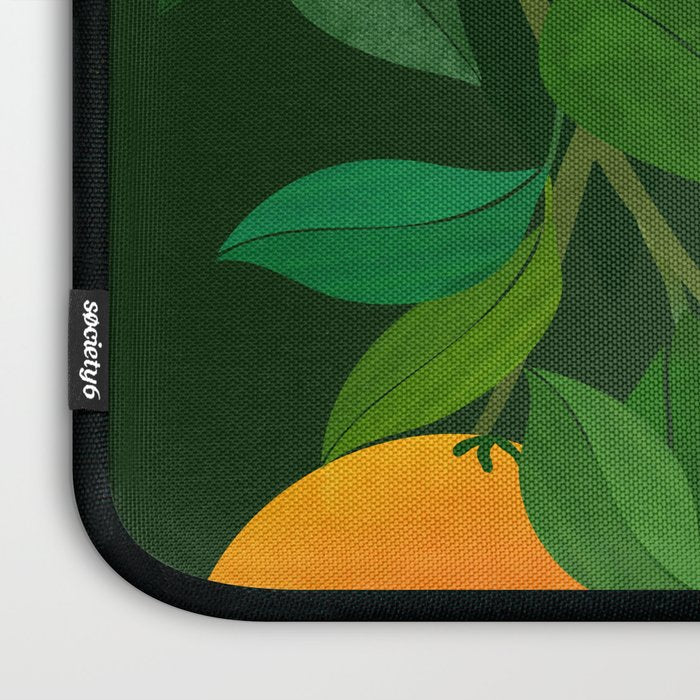 Oranges and Blossoms Botanical Illustration Laptop Sleeve Gallery Image 3