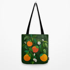Oranges and Blossoms Botanical Illustration Tote Bag Gallery Image 2
