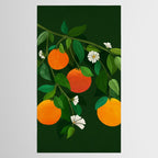 Oranges and Blossoms Botanical Illustration Tablecloth Gallery Image 2