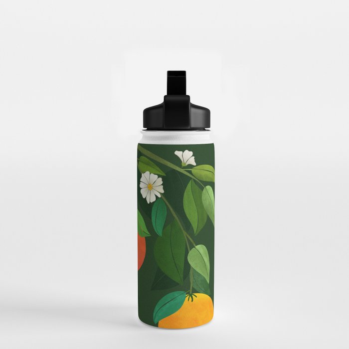Oranges and Blossoms Botanical Illustration Water Bottle Gallery Image 2