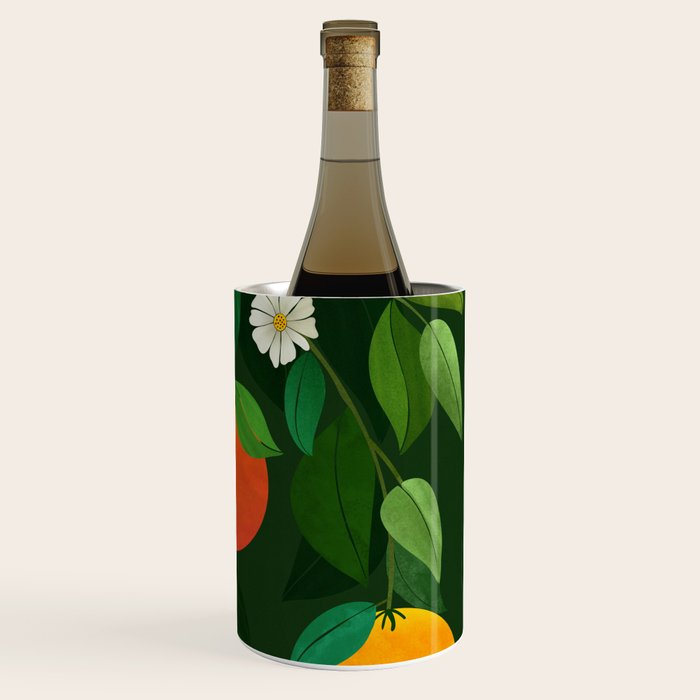 Oranges and Blossoms Botanical Illustration Wine Chiller Gallery Image 3