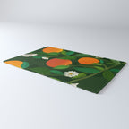 Oranges and Blossoms Botanical Illustration Rug Gallery Image 3